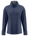 Cutter & Buck Forge Epic Confidence Recycled Stretch Womens Quarter Zip Dark Navy Blue Heather Mannequin Thumbnail Image