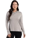 Cutter & Buck Forge Epic Confidence Recycled Stretch Womens Quarter Zip Polished Heather Front Thumbnail Image
