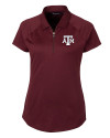 Texas A&M Aggies Cutter & Buck Forge Stretch Womens Short Sleeve Polo Bordeaux Mannequin Thumbnail Image