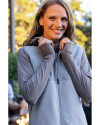 Cutter & Buck Hunts Point Epic Comfort Recycled Fleece Womens Full Zip Vest Polished Medium Gray Lifestyle 1 Thumbnail Image