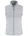 Cutter & Buck Hunts Point Epic Comfort Recycled Fleece Womens Full Zip Vest Polished Medium Gray Mannequin Thumbnail Image