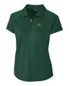 Notre Dame Fighting Irish Cutter & Buck Forge Stretch Womens Short Sleeve Polo Hunter Green Mannequin Thumbnail Image