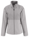 Cutter & Buck Hunts Point Epic Comfort Recycled Hybrid Fleece Womens Full Zip Jacket Polished Medium Gray Mannequin Thumbnail Image