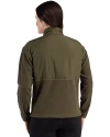 Cincinnati Reds Mono Cutter & Buck Hunts Point Epic Comfort Recycled Hybrid Fleece Womens Full Zip Jacket Poplar Back Thumbnail Image