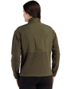 San Diego Padres Mono Cutter & Buck Hunts Point Epic Comfort Recycled Hybrid Fleece Womens Full Zip Jacket Poplar Back Thumbnail Image