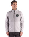 New York Mets Mono Cutter & Buck Hunts Point Epic Comfort Recycled Hybrid Fleece Mens Full Zip Jacket
 Polished Medium Gray Front Thumbnail Image