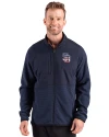 San Diego Padres Stars & Stripes Cutter & Buck Hunts Point Epic Comfort Recycled Hybrid Fleece Mens Full Zip Jacket
 Navy Blue Front Thumbnail Image