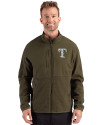 Texas Rangers Mono Cutter & Buck Hunts Point Epic Comfort Recycled Hybrid Fleece Mens Full Zip Jacket
 Poplar Front Thumbnail Image