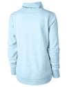 North Carolina Tar Heels Cutter & Buck Saturday Cotton Blend Womens Funnel Neck Sweatshirt Atlas Heather Mannequin Back Thumbnail Image
