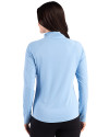 St. Louis Cardinals Mono Cutter & Buck Prospect Epic Confidence Recycled Textured Stretch Womens Quarter Zip Atlas Light Blue Back Thumbnail Image