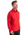 Atlanta Braves Stars & Stripes Cutter & Buck Prospect Epic Confidence Recycled Textured Stretch Mens Quarter Zip Red Side Thumbnail Image