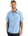 Milwaukee Brewers Mono Cutter & Buck Prospect Epic Confidence Recycled Textured Stretch Mens Sport Polo Atlas Light Blue Front Thumbnail Image