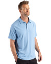 Detroit Tigers Mono Cutter & Buck Prospect Epic Confidence Recycled Textured Stretch Mens Sport Polo Atlas Light Blue Side Thumbnail Image
