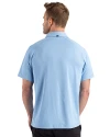San Francisco Giants Mono Cutter & Buck Prospect Epic Confidence Recycled Textured Stretch Mens Sport Polo Atlas Light Blue Back Thumbnail Image
