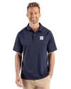 Houston Astros Stars & Stripes Cutter & Buck Prospect Epic Confidence Recycled Textured Stretch Mens Sport Polo Navy Blue Front Thumbnail Image
