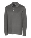 View image 11: Cutter & Buck Advantage Recycled Cotton-Blend Pique Mens Long Sleeve Polo Elemental Grey Mannequin