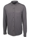 Cutter & Buck Advantage Tri-blend Pique Knitted Mens Big & Tall Dress Shirt Charcoal Mannequin Thumbnail Image
