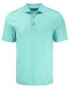 Cutter & Buck Pike Recycled Shadow Check Print Mens Polo Fresh Mint Mannequin Thumbnail Image