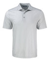 Cutter & Buck Pike Recycled Shadow Check Print Mens Polo Polished Medium Gray Mannequin Thumbnail Image
