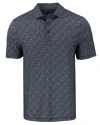 Cutter & Buck Pike Recycled Pebble Print Mens Polo Black/White Mannequin Thumbnail Image