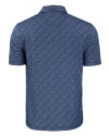 Cutter & Buck Pike Recycled Pebble Print Mens Polo Navy Blue/White Mannequin Back Thumbnail Image