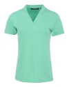 View image 29: Cutter & Buck Forge Recycled Four-Way Stretch Heathered Womens Blade Top Fresh Mint Heather Mannequin