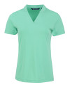 Cutter & Buck Forge Recycled Four-Way Stretch Heathered Womens Blade Top Fresh Mint Heather Mannequin Thumbnail Image
