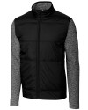 Cutter & Buck Stealth Recycled Hybrid Quilted Mens Windbreaker Jacket Black Mannequin Thumbnail Image