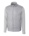 Cutter & Buck Stealth Recycled Hybrid Quilted Mens Windbreaker Jacket Polished Medium Gray Mannequin Thumbnail Image