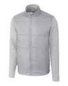 View image 24: Cutter & Buck Stealth Recycled Hybrid Quilted Mens Windbreaker Jacket Polished Medium Gray Mannequin