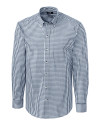 Cutter & Buck Easy Care Stretch Gingham Mens Long Sleeve Button Down Shirt Liberty Navy Mannequin Thumbnail Image