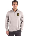 LAFC Cutter & Buck Forge Recycled Four-Way Stretch Mens Big & Tall Quarter Zip Pullover Polished Heather Front Thumbnail Image