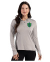 Seattle Sounders FC Cutter & Buck Forge Recycled Four-Way Stretch Womens Quarter Zip Pullover Polished Heather Front Thumbnail Image