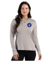 View image 4: CF Montréal Cutter & Buck Forge Recycled Four-Way Stretch Womens Quarter Zip Pullover Polished Heather Front