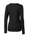 Mississippi State Bulldogs Cutter & Buck Long Sleeve Womens Double V-Neck Shirt Black Mannequin Back Thumbnail Image