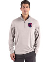 St. Louis City SC Cutter & Buck Forge Recycled Four-Way Stretch Mens Quarter Zip Pullover Polished Heather Front Thumbnail Image