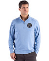 Philadelphia Union Cutter & Buck Forge Recycled Four-Way Stretch Mens Quarter Zip Pullover Dark Atlas Heather Front Thumbnail Image