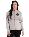 Atlanta United FC - Cutter & Buck Hunts Point Recycled Fleece Womens Hybrid Full Zip Jacket Polished Medium Gray Front Thumbnail Image