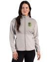 Nashville SC Cutter & Buck Hunts Point Recycled Fleece Womens Hybrid Full Zip Jacket Polished Medium Gray Front Thumbnail Image