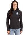Chicago Fire FC Cutter & Buck Prospect Recycled Featherlight Stretch Womens Quarter Zip Black Front Thumbnail Image