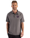 Inter Miami CF Cutter & Buck Prospect Recycled Featherlight Stretch Mens Big & Tall Sport Polo Elemental Grey Front Thumbnail Image