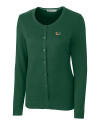 Miami Hurricanes Cutter & Buck Womens Lakemont Cardigan Sweater Hunter Green Mannequin Thumbnail Image