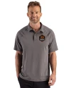 View image 4: Houston Dynamo FC Cutter & Buck Prospect Recycled Featherlight Stretch Mens Big & Tall Sport Polo Elemental Grey Front