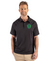 Seattle Sounders FC Cutter & Buck Prospect Recycled Featherlight Stretch Mens Big & Tall Sport Polo Black Front Thumbnail Image