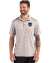 Sporting Kansas City Cutter & Buck Coastline Recycled Double Peached Camo Print Mens Polo CONCRETE Front Thumbnail Image