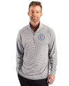Chicago Fire FC Cutter & Buck Forge Recycled Double Stripe Four-Way Stretch Mens Quarter Zip Pullover Polished/White Front Thumbnail Image