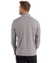 CF Montréal Cutter & Buck Forge Recycled Double Stripe Four-Way Stretch Mens Quarter Zip Pullover Black/White Back Thumbnail Image