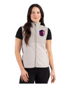 St. Louis City SC Cutter & Buck Hunts Point Recycled Fleece Womens Hybrid Full Zip Vest Polished Medium Gray Front Thumbnail Image