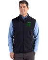 Austin FC - Cutter & Buck Hunts Point Recycled Fleece Mens Hybrid Full Zip Vest Black Front Thumbnail Image