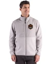 Houston Dynamo FC Cutter & Buck Hunts Point Recycled Fleece Mens Hybrid Full Zip Jacket
 Polished Medium Gray Front Thumbnail Image